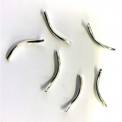 25mm Spiral Metal Tube - Silver Tone