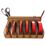 Red Liner Tape Dispenser Kit & 6 Roll Bundle