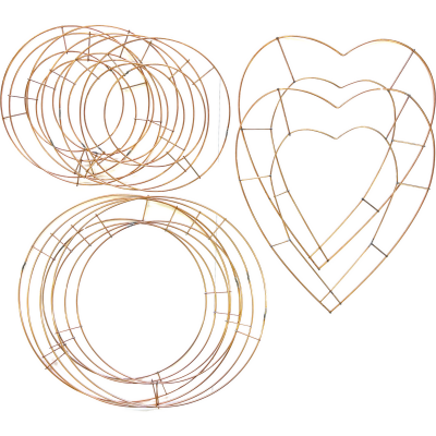 Wire Wreath Ring Collection -12 Pack Wire Wreath Ring Collection -12 Pack