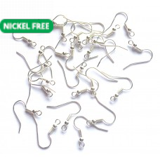 Fish Hook Earwires - Silver Tone