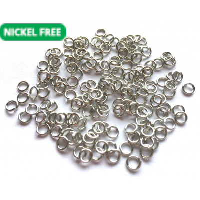 4mm Jump Rings – Silver Tone