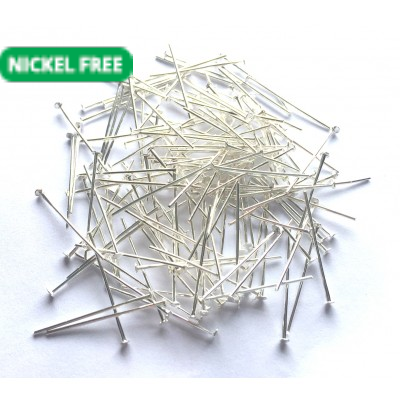 25mm Headpins – Silver Tone