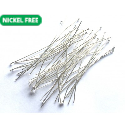 50mm Headpins – Silver Tone