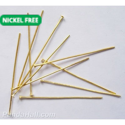 50mm Headpins – Gold Tone