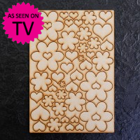 Hearts & Flowers A4 MDF Embellishments Hearts & Flowers A4 MDF Embellishments
