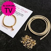  Christmas Star Cubic Zirconia Bracelet Kit - Gold Tone