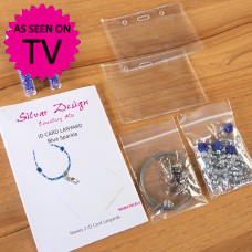 ID Sparkle Lanyard Necklace Kit - Blue Tone