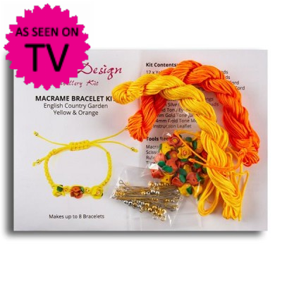 Macrame Bracelet Kit - Yellow & Orange Macrame Bracelet Kit - Yellow & Orange