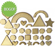 MDF - Mixed Value Shapes (30 Pack)